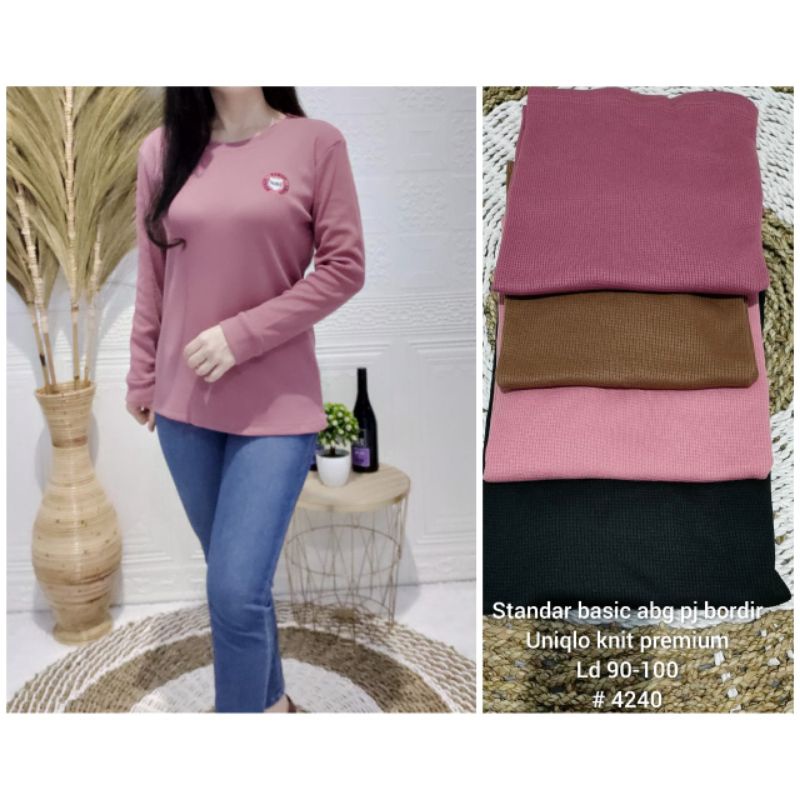 KAOS RIB PREMIUM/LENGAN PANJANG BASIC ABG LD 90-100