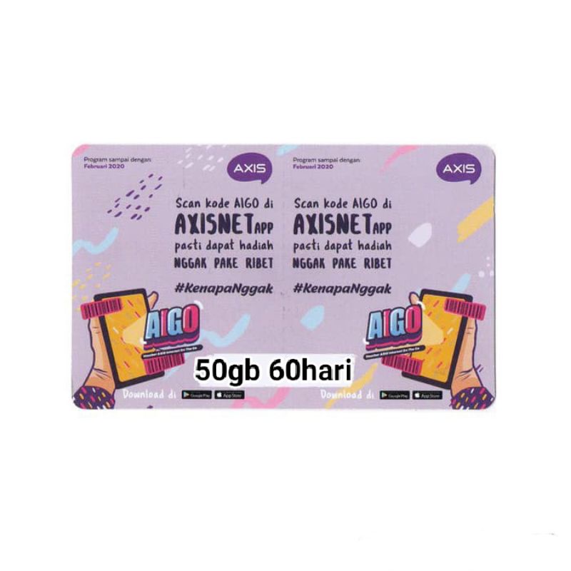VOUCHER AIGO 50GB 60HARI