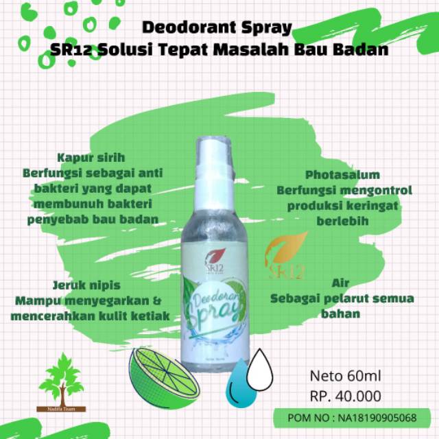 Deodoran spray SR12