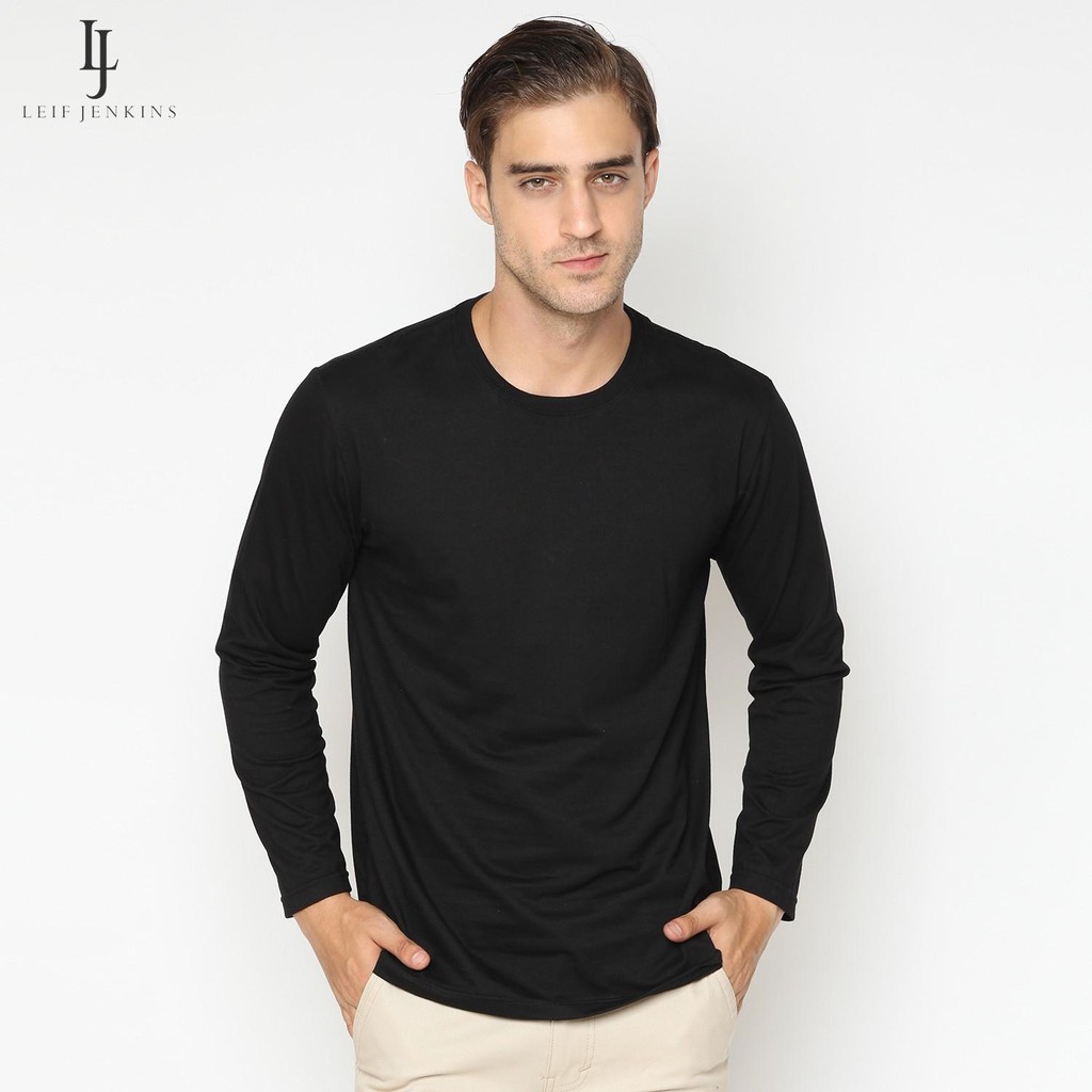 Black Basic Long Sleeve Tees
