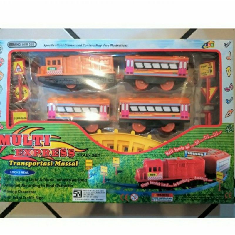 mainan kereta api expres memakai baterai