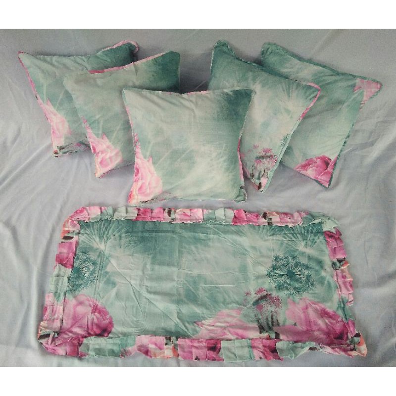 Sarung bantal sofa set taplak