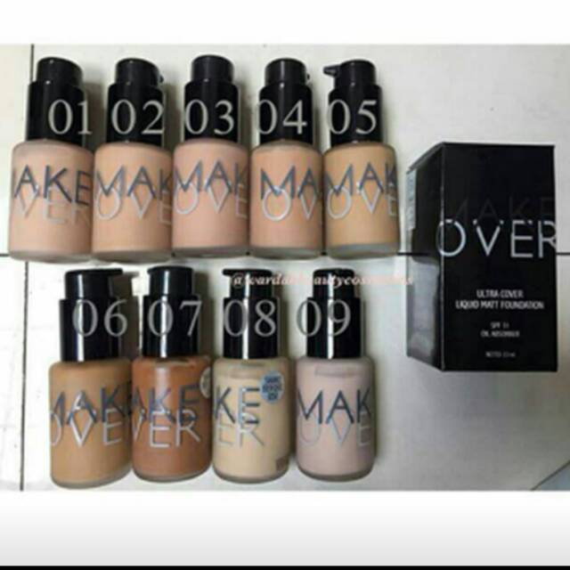 Make Over Liquid Foundation no. 01 s/d no. 07