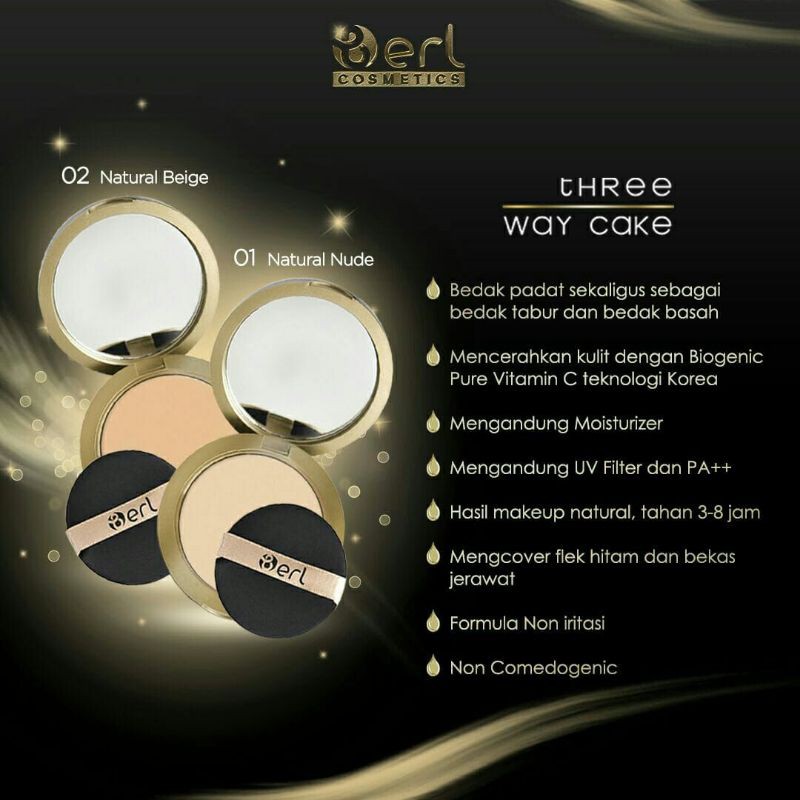 BEDAK B ERL COSMETICS THREE WAY CAKE