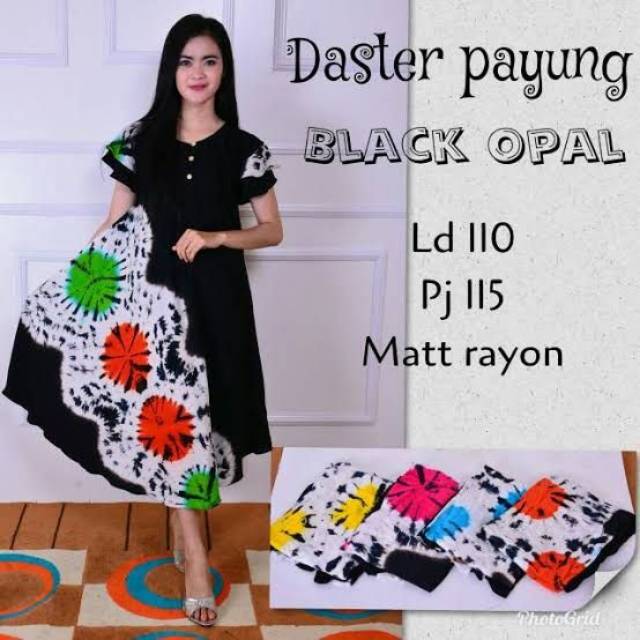 Daster Payung black opal