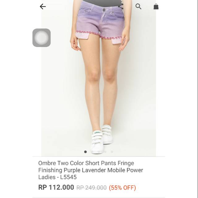 Celana hotpants mobile power