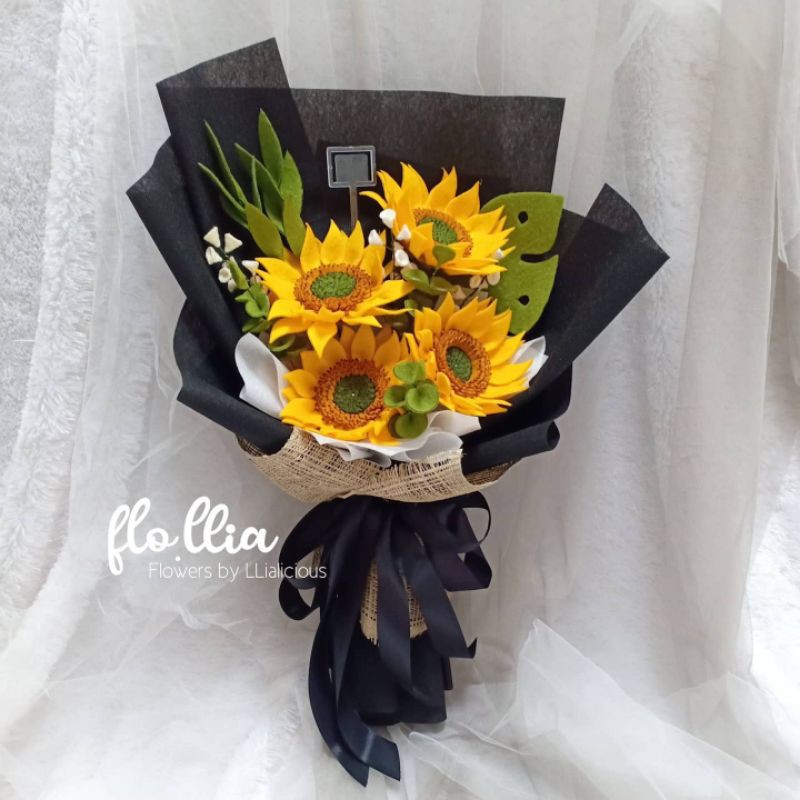 Buket boneka flanel sunflower