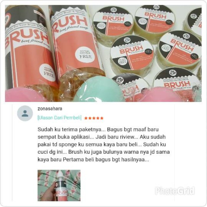 brush best friend solid soap/sponge cleanser /pembersih sponge makeup