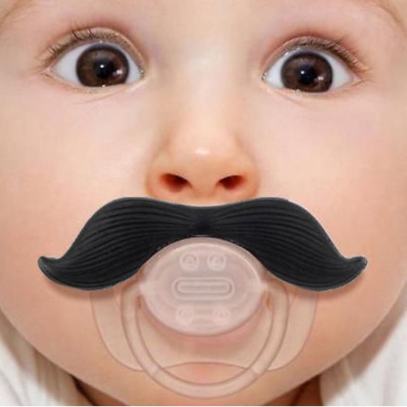 Dot Empeng Bayi Model Kumis - Black