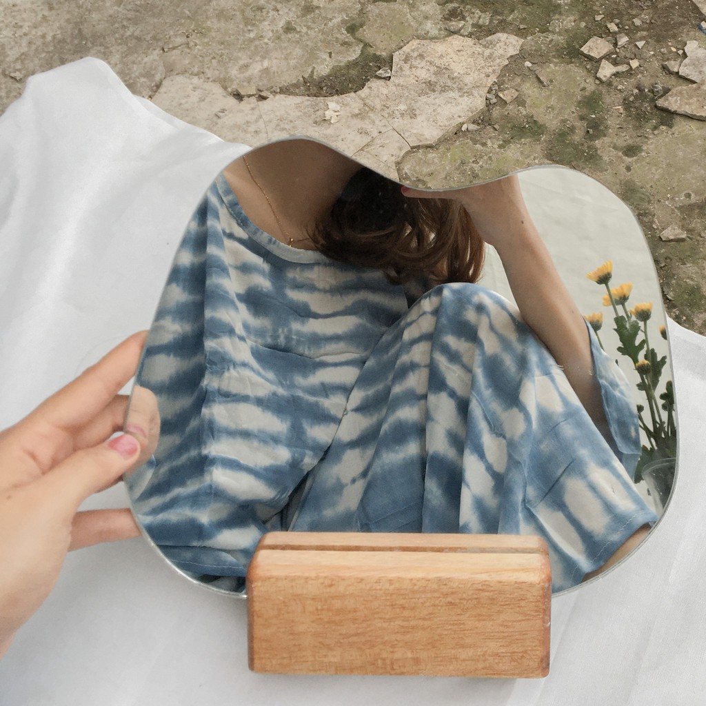 Cermin Aesthetic / Irregular Mirror "PEONY"