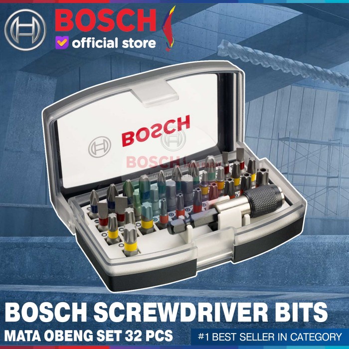 Bosch Screwdriver Bit Colour Coding Set 32 Pcs Mata Obeng Set 32Pcs