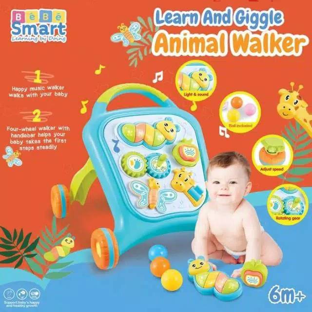 Bebe Smart Animal Baby Push Activity Walker