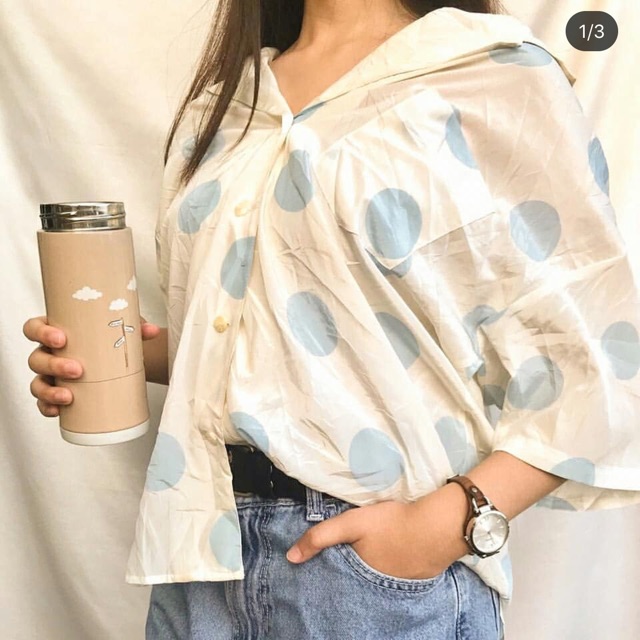 KEMEJA POLKA BIRU