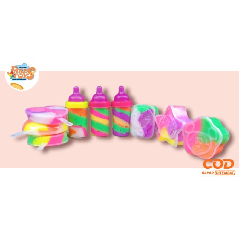 Slime Pelangi Karakter 10pcs