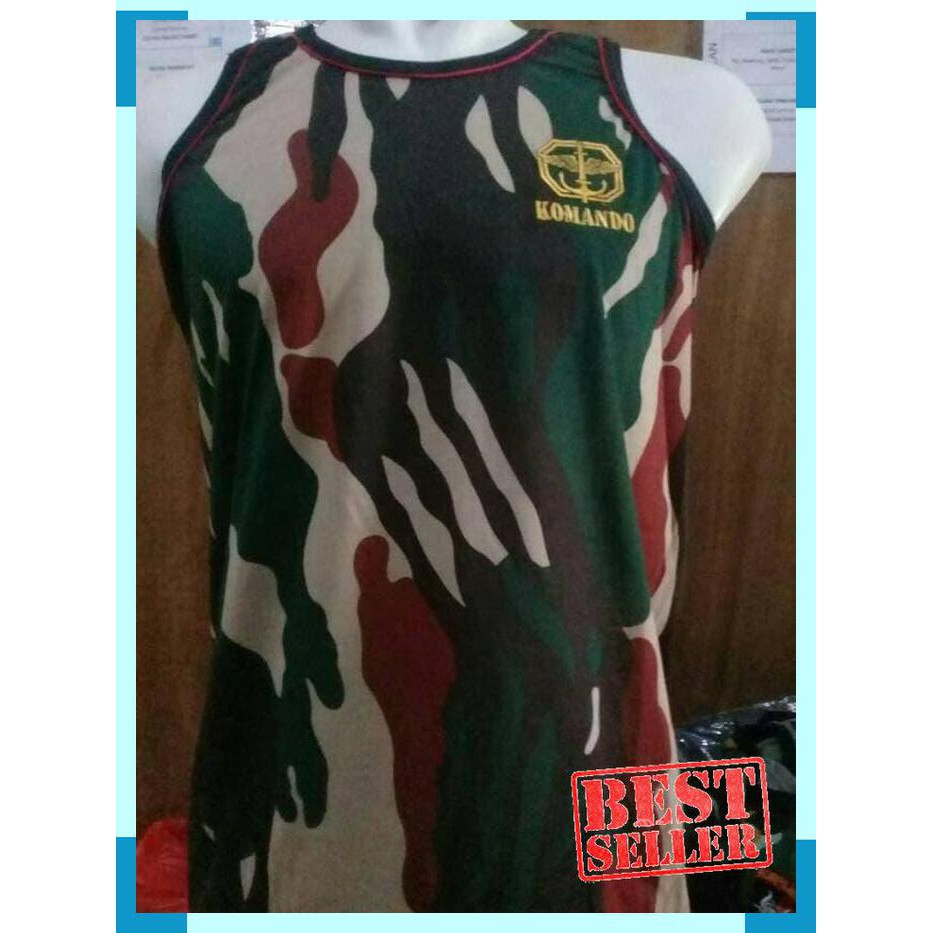 Laris Singlet Komando Loreng Logo Kecil