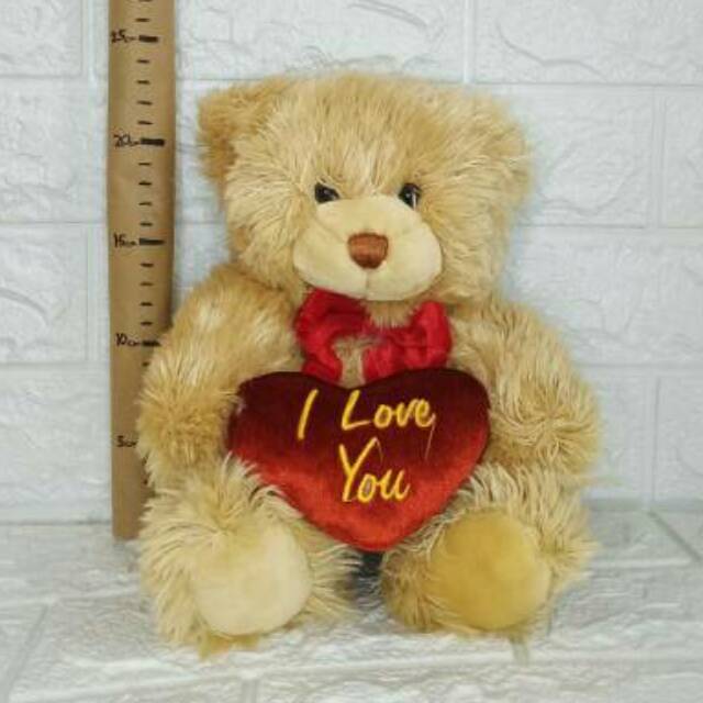 SECOND boneka bear I LOVE YOU.