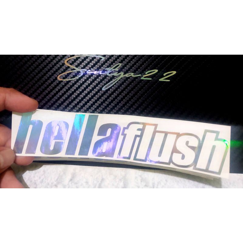 Sticker hellaflush stiker cutting