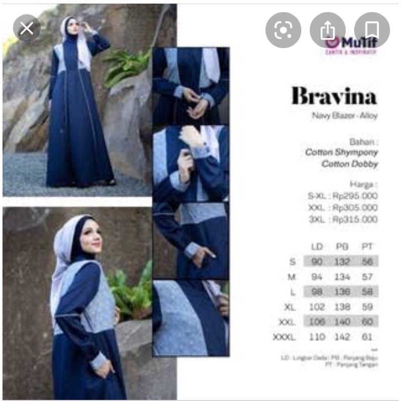 GAMIS MUSLIM MUTIF BRAVINA