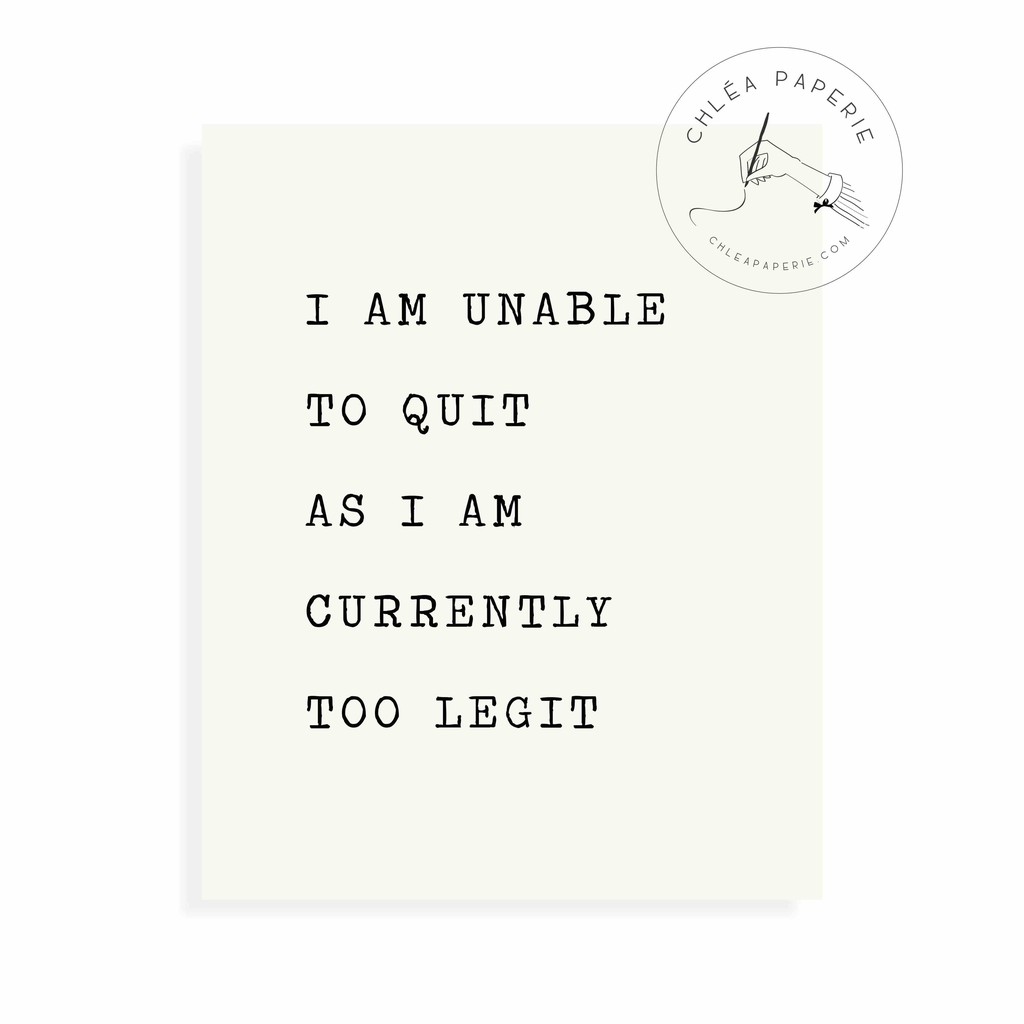 Art Print / Too Legit