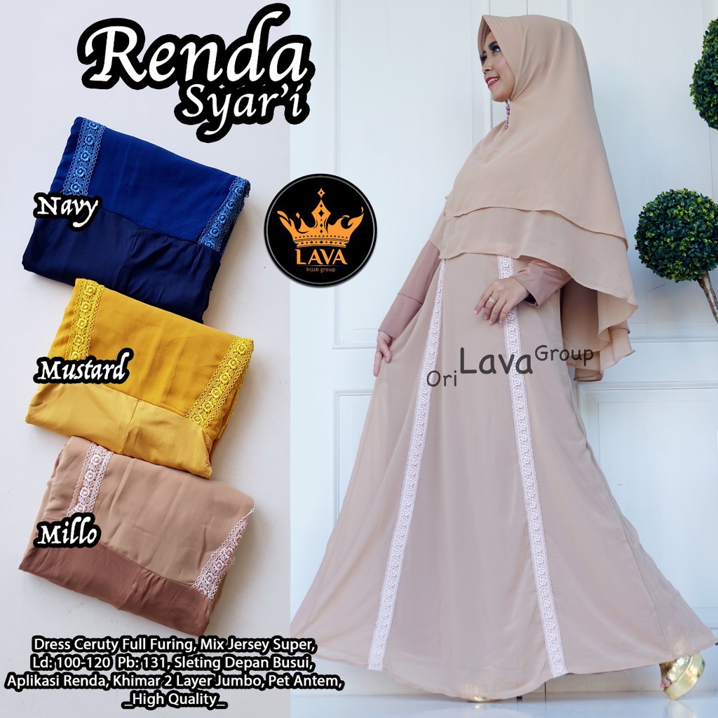 Renda Set Gamis Syar'i