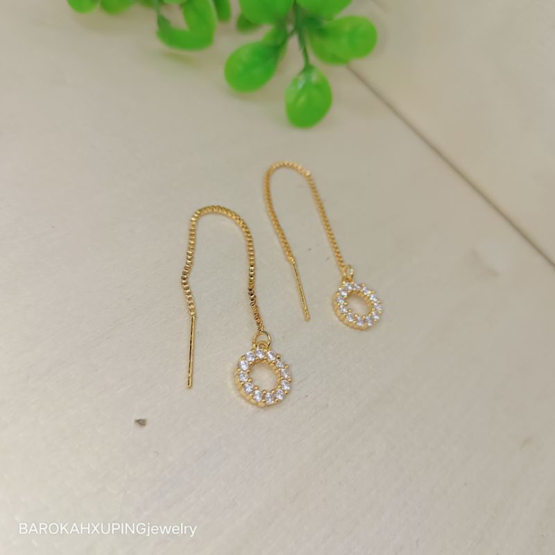 ANTING Jurai+anting tusuk+giwang/lapis emas awet