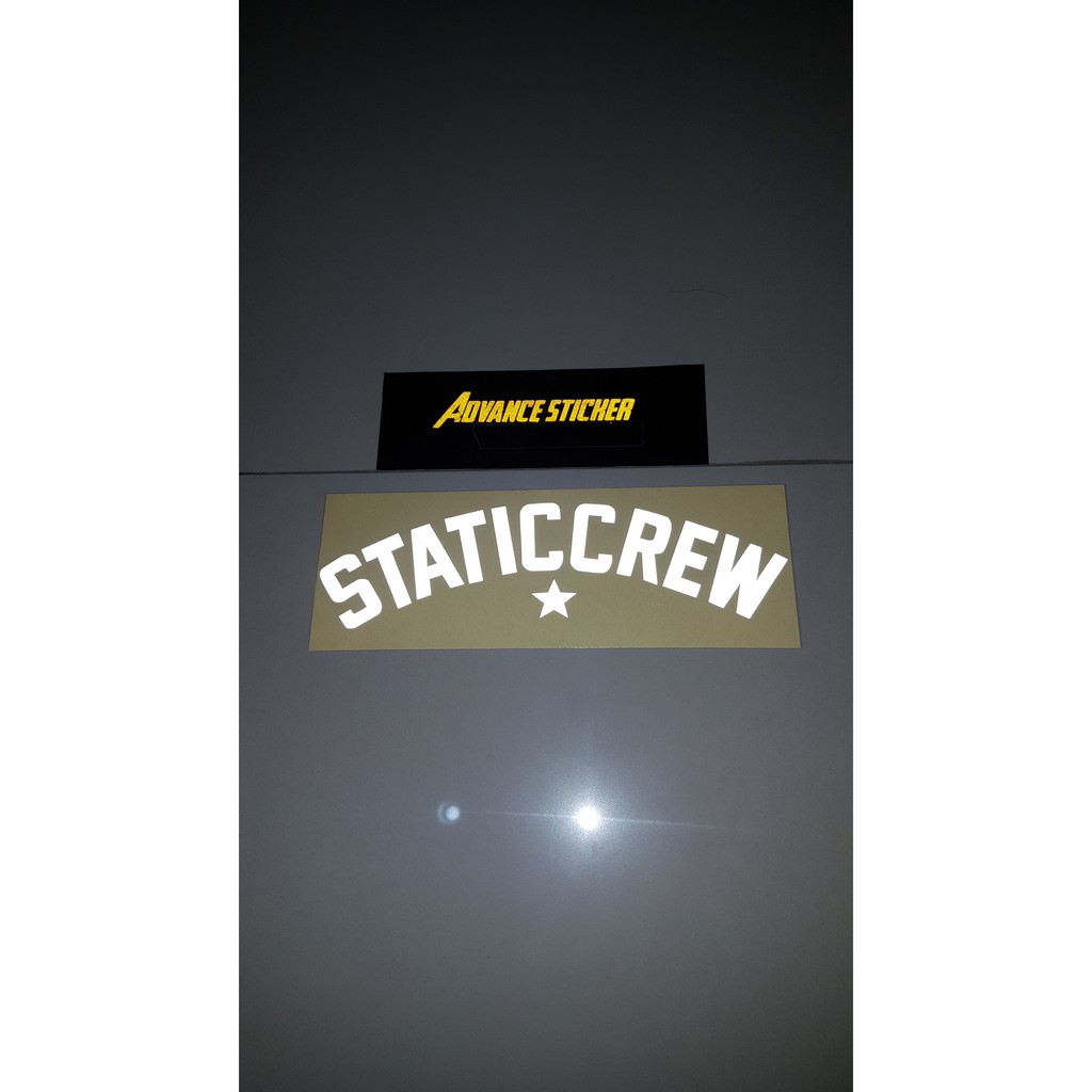 stiker/ sticker mobil static crew