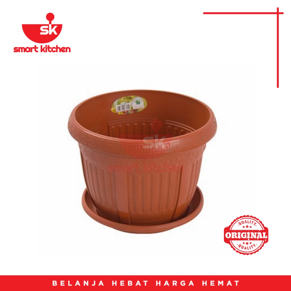 Pot Bunga Roman 6325 Green Leaf