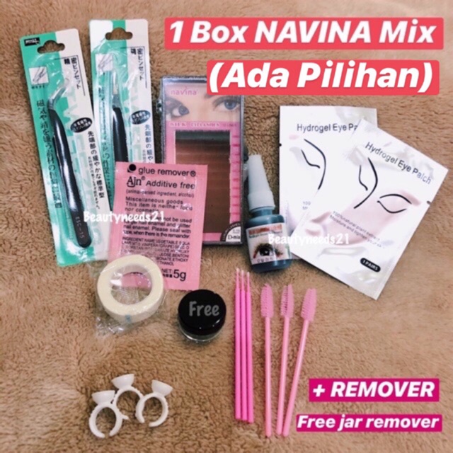 PAKET EYELASH EXTENSIONS NAVINA MIX 0.15 C/D