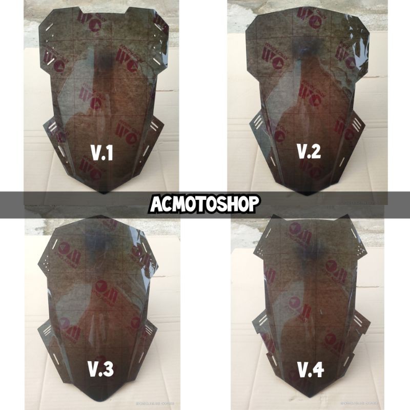 WINDSHIELD VISOR CUSTOM 50CM UNIVERSAL ALL MOTOR