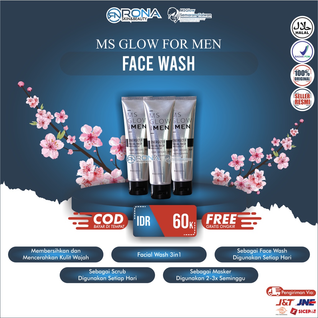 [COD] Face Wash MSGlow For Men Original