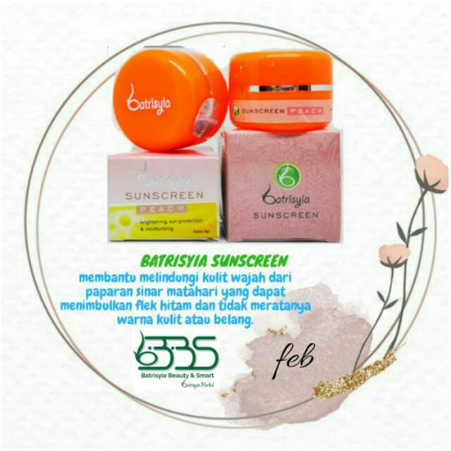 Sunscreen peach Batrisyia 12 gr