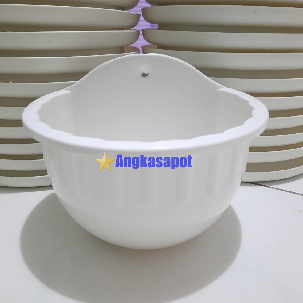 Pot Dinding Bunga Tanaman TB-22 Putih