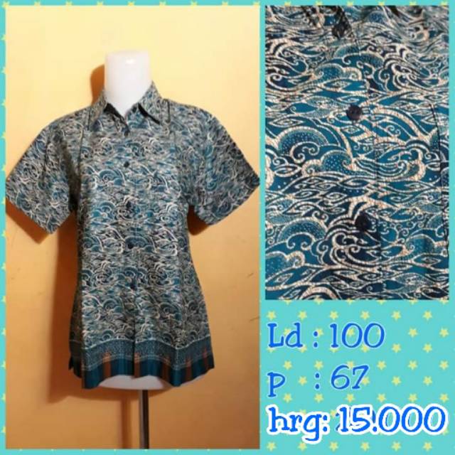 Kemeja batik hijau