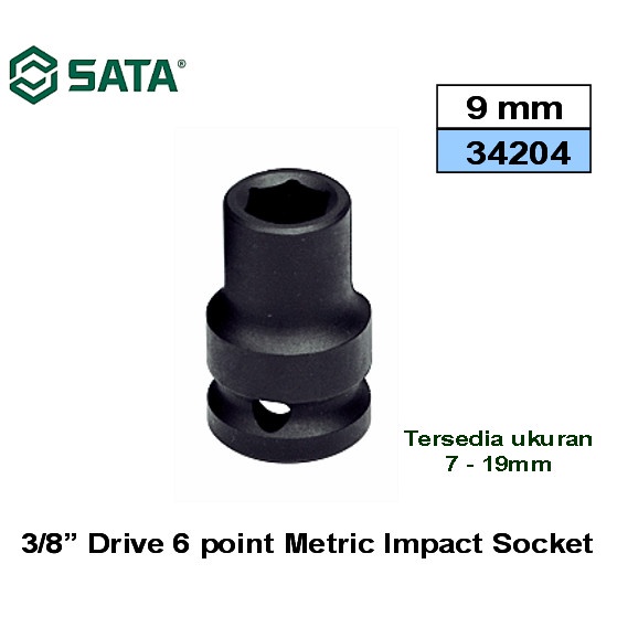 SATA TOOLS Socket Impact 3/8 INCH 9 MM 34204