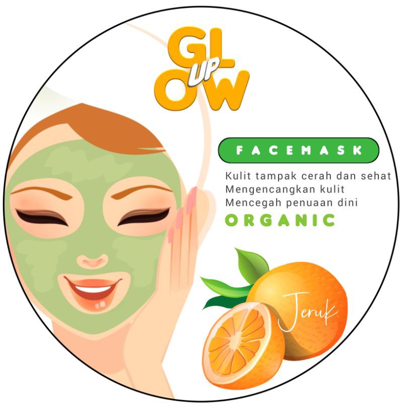 Glowup Orange Organic Facemask