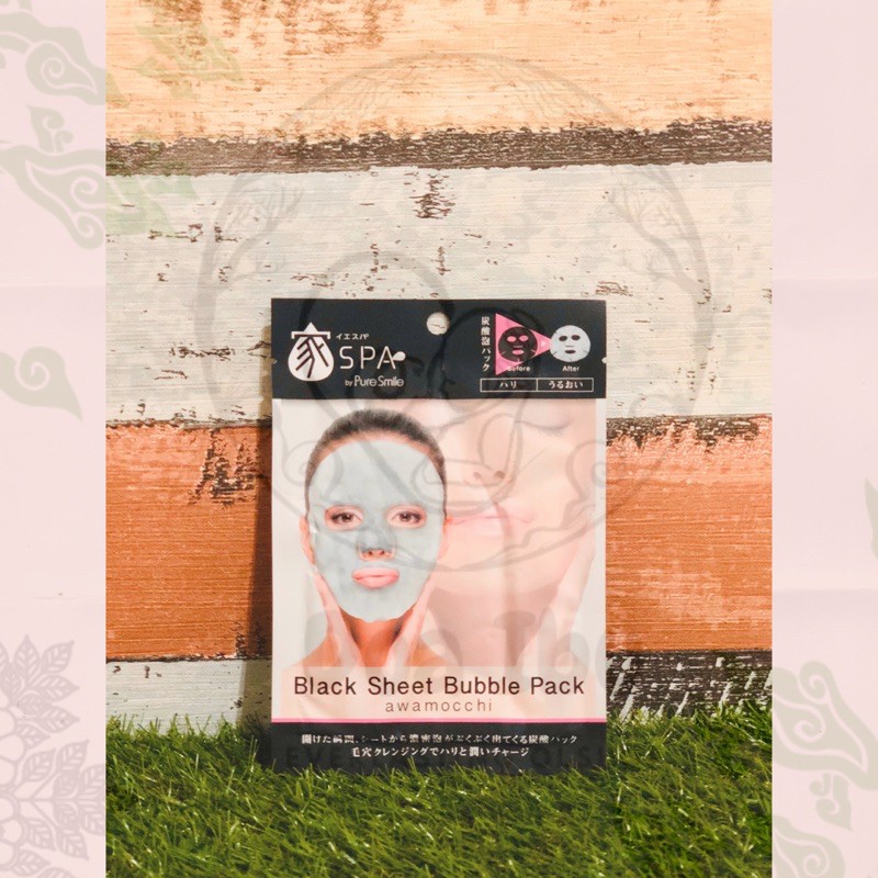 black sheet bubble mask japan ispa