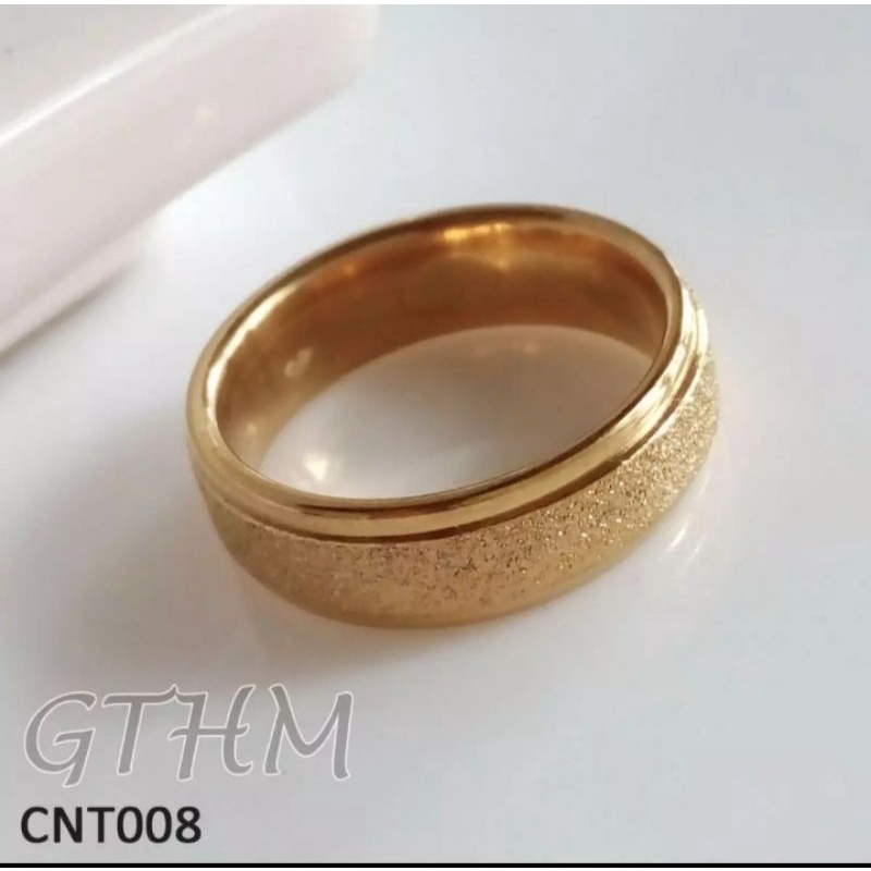[COD] Cincin Pasir emas Titanium Stainless steel