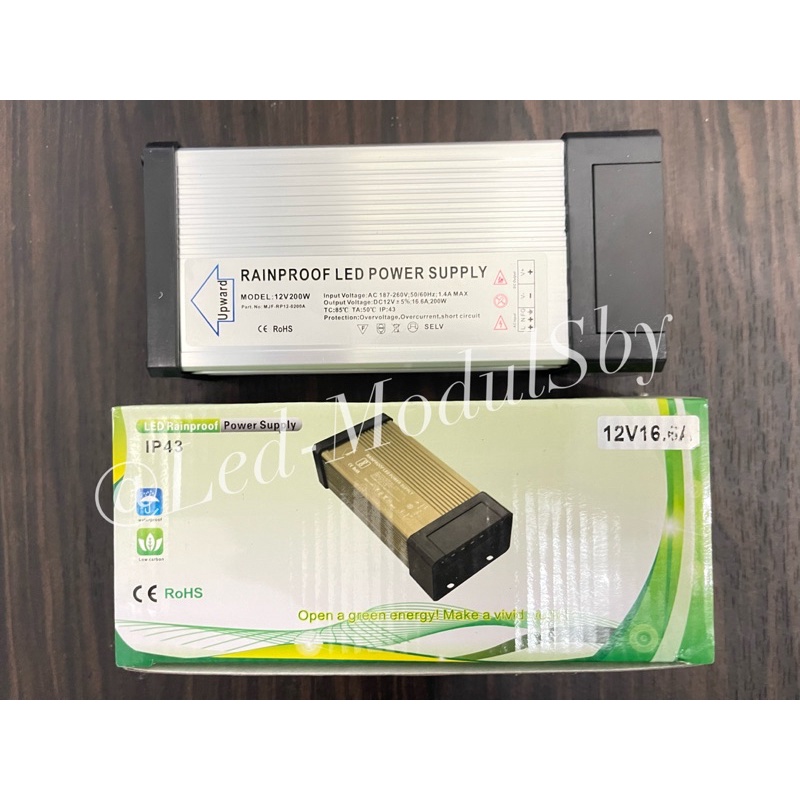 Power Supply 16.6A DC 12Volt Rainproof 200Watt