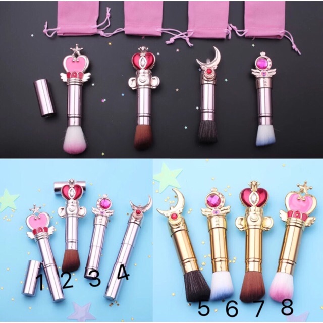 Sailor moon magic wand make up brushes