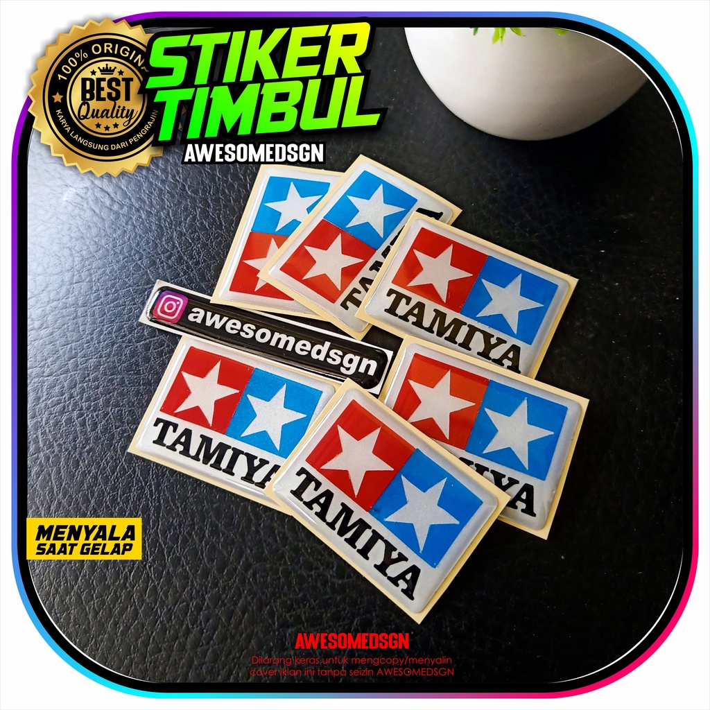 emblem stiker timbul tamiya