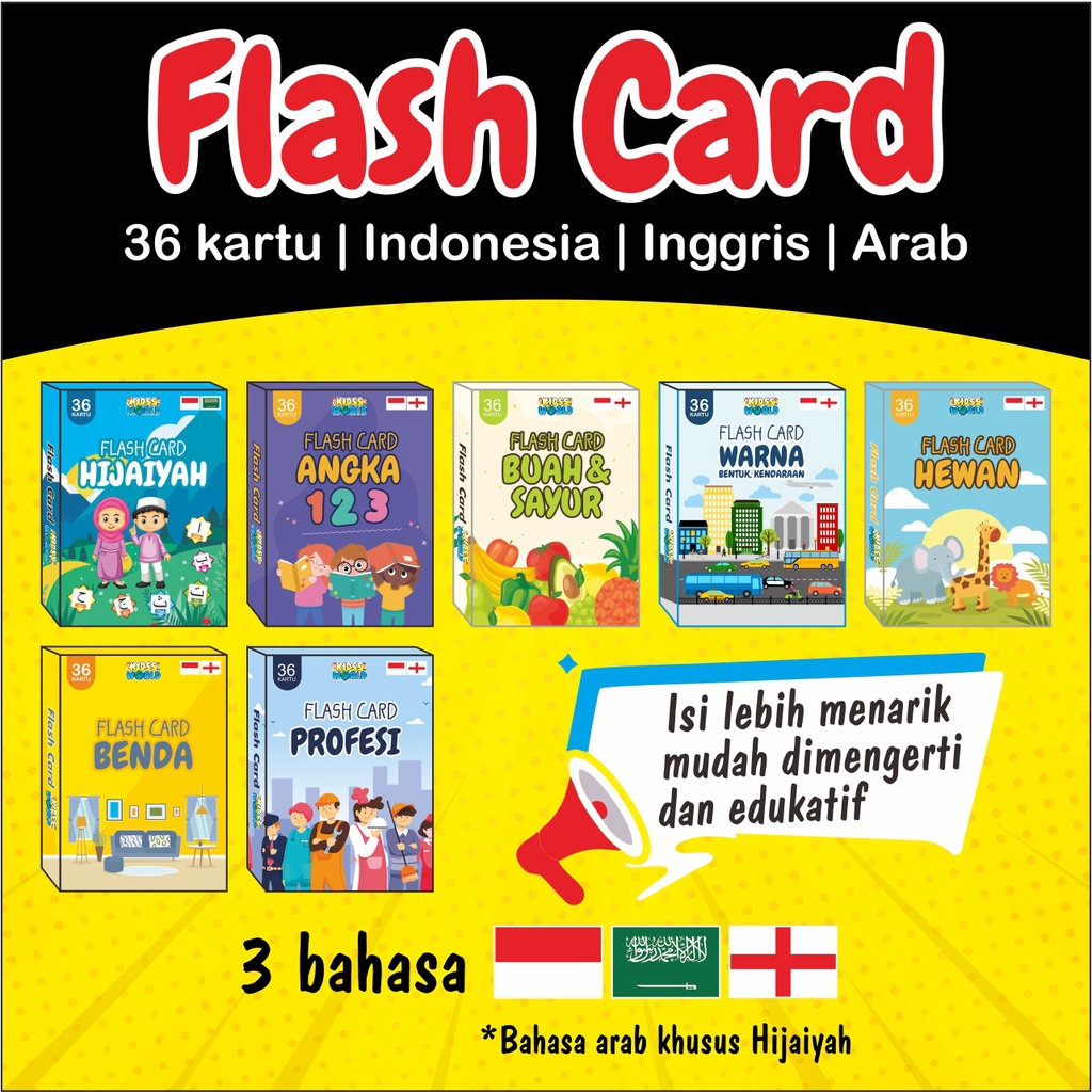FLASH CARD MAINAN EDUKASI ANAK