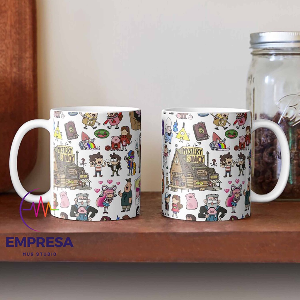 Cute Gravity Falls Doodle Tea Water Coffee Mug