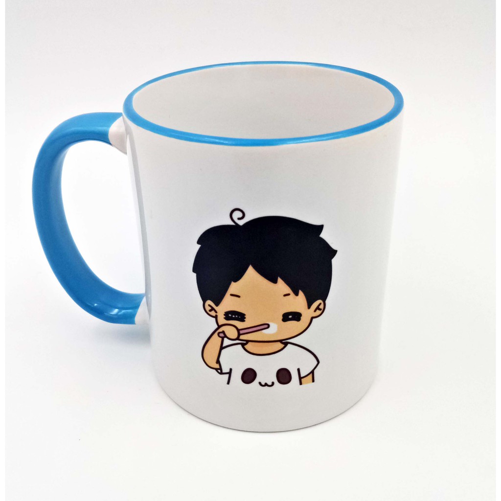 MUG CUSTOM HANDLE & RIM 11OZ