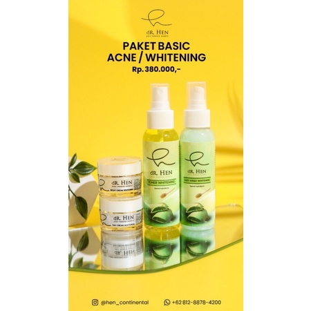 PAKET BASIC ACNE dR.Hen Skincare Natural Original 100%