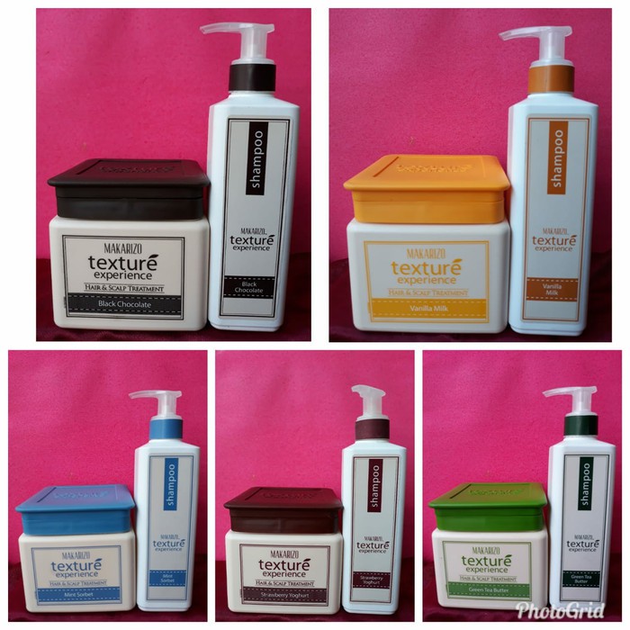 makarizo texture cream dan shampo / texture paket