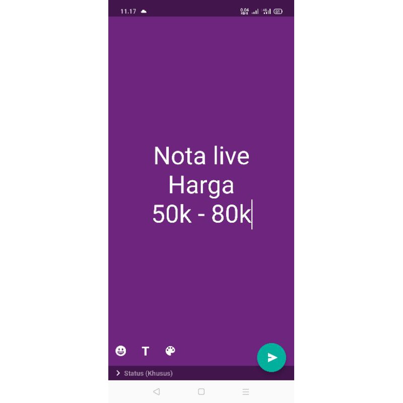 nota live pembeli
