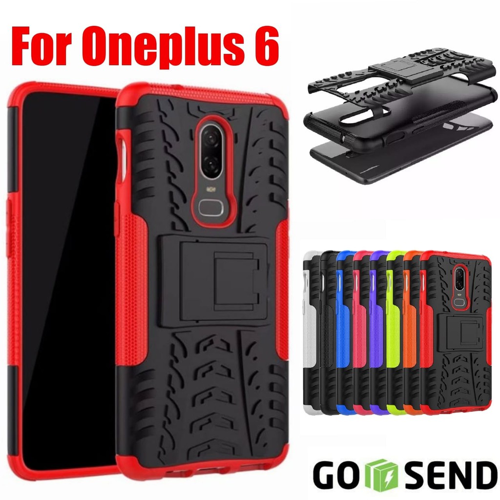 Oneplus Six soft case casing hp back cover RUGGED ARMOR