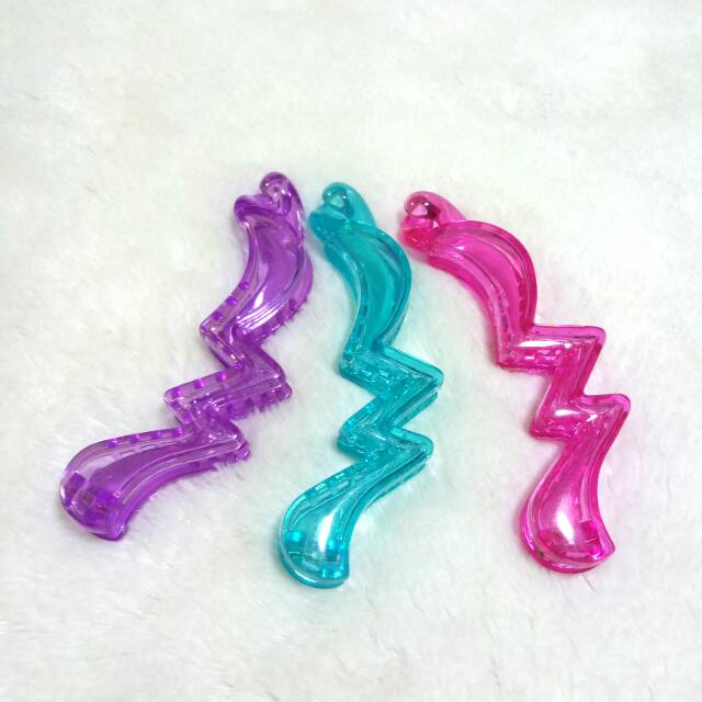 Jepit rambut zig zag metalik