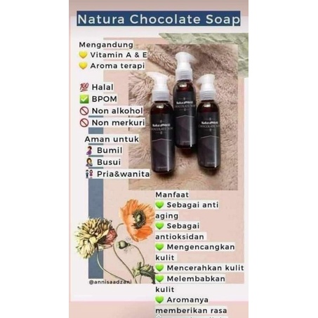 natura chocolate soap