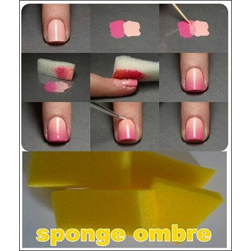 SPONGE OMBRE NAIL DECORATION